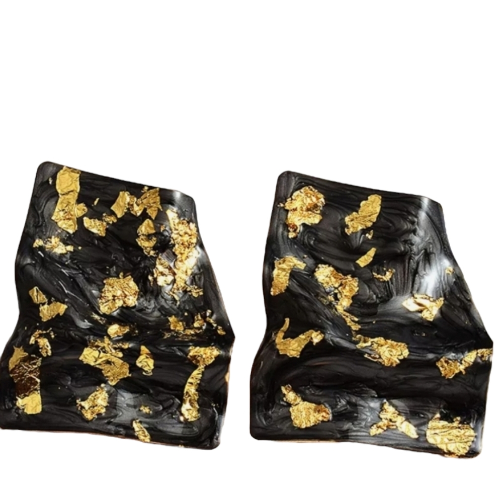 Golden Flaked Earrings
